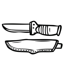 Messer, Hiking, Camping - Symbol. Vector