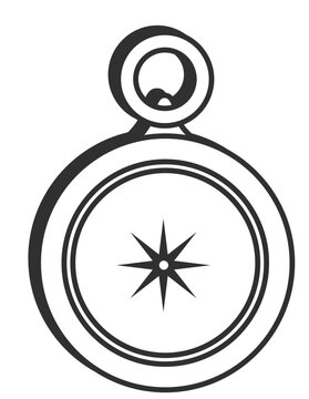 Kompass, Hiking, Camping - Symbol. Vector