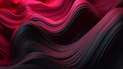Deep pink Abstract Waves. Modern background. Vibrant waveforms in digital art style. 