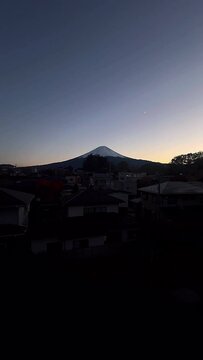 mt fuji, japan, mountain, japan mt fuji, sunset, sky, landscape, sunrise, nature, mountains, sun, door, clouds, cloud, window, dusk, dawn, view, blue, orange, silhouette, evening, beautiful, light, cc