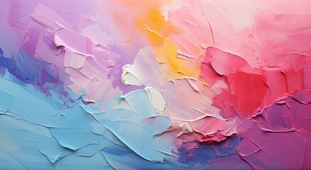 Closeup of abstract colorful colors painting 