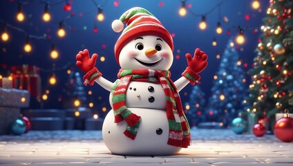 cute christmas snowman