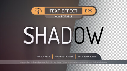 Shadow - Editable Text Effect, Font Style