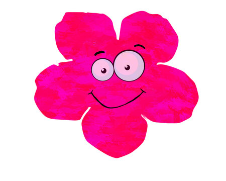 Flower Smiley Face with Transparent Background
