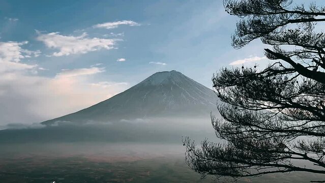 mountain in autumn, mountain in autumn, japan, travel, mt fuji, fuji, mountain mt fuji, japan mt fuji, mountain, landscape, sky, volcano, nature, snow, mount, clouds, mountains, cloud, peak, green, su
