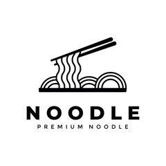 ramen logo vintage vector illustration design, icon, sign and symbol, good for restaurant noodle style