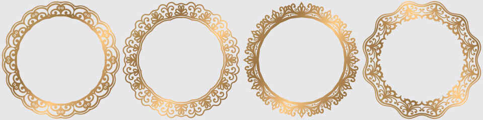 luxury mandala circle design, art frame elements.