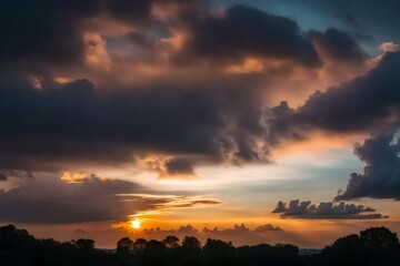 Obraz premium a gorgeous picture of a cloudy sky at sunset