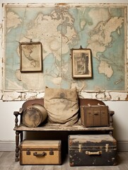 Antique Map Wall Art: Remembering Forgotten Lands and Seascapes through Vintage Traveler's Dreams
