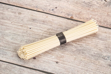 Raw asian udon noodle for cooking