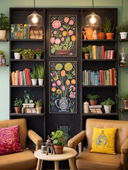 Interactive Chalkboard Wall Art: Updatable Educational and Artistic Sketches on Framed Chalkboards