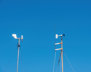 weather station, with a weather monitoring system and video cameras for observation.