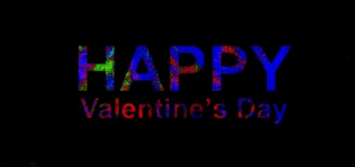 Happy valentine's day beautiful dynamic and colorful design