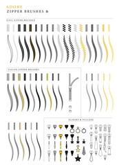 Illustrator Zipper Brushes & Sliders © Marita