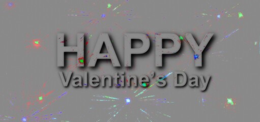 Happy valentine's day beautiful dynamic and colorful design