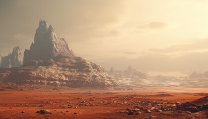 Spectacular Mars Landscape Wallpaper