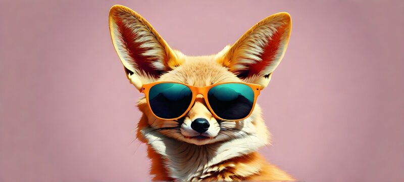 fennec fox wearing sunglasses