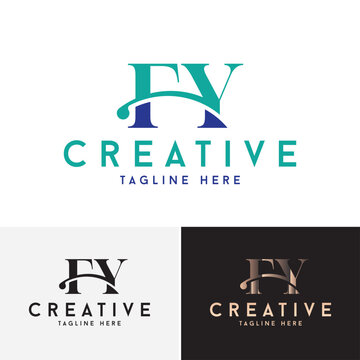 Letter FY monogram logo for corporate and small business with editable vector