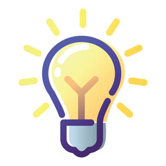 Obraz premium Light bulb icon. Illustration of an idea