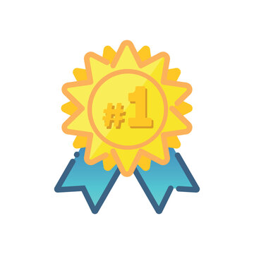 Winner icon illustration. Winning badget