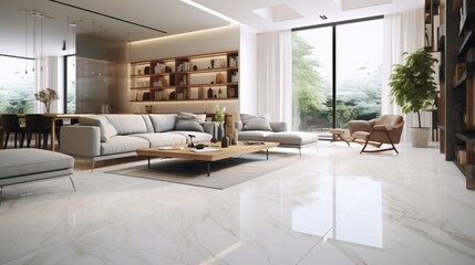A sleek, matte-finished porcelain floor exuding a contemporary allure.