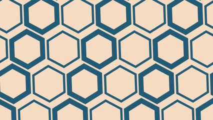 Seamless abstract pattern with hexagons. Geometrical retro template Vector illustration