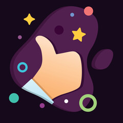 Illustration of success on a dark background