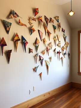 Mid-Flight Whimsy: Hanging Miniature Kites - A Collection