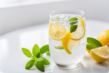 Lemon water detox - obrazy, fototapety, plakaty