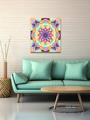 Kaleidoscope Canvas Art: Dizzying Geometric Patterns and Vibrant Colors for Modern Interiors.