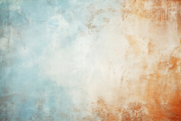 Obraz premium An artistic textured background blending cool blue and warm orange hues with a distressed, vintage appearance, ideal for a rich, rustic design aesthetic.