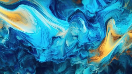 Abstract Blue Water Flowing Background with Colorful Textured Patterns