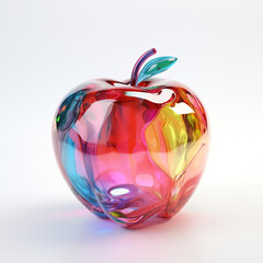 Apple made out of glas. AI generated