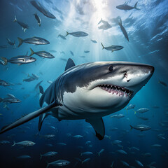 Fototapeta premium shark in the sea