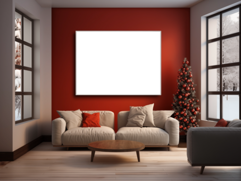 Blank Canvas Mockup Christmas Holidays 