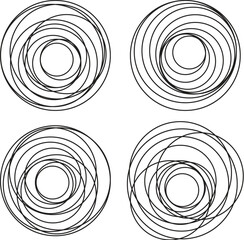 vector chaotic spiral concentric circles