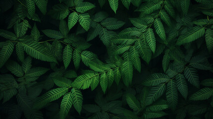Green leaves pattern background