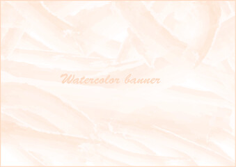 Watercolor vector brush background banner. 