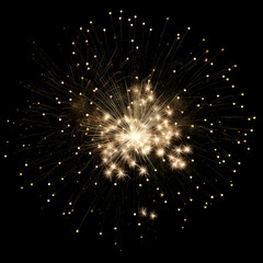 Fototapeta premium Fireworks on black background, Fireworks light up the sky, festive fireworks explode on black background, ai generated image