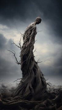 Silent Resilience: Sculpture of Fortitude, Generative AI