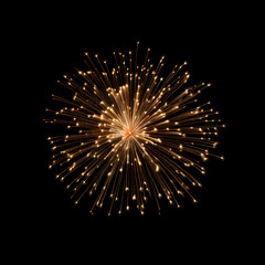 Fototapeta premium Fireworks on black background, Fireworks light up the sky, festive fireworks explode on black background, ai generated image