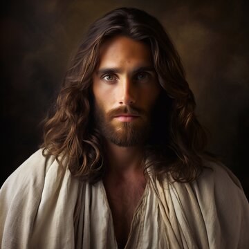 Jesus Christ, Jesus of Nazareth portrait on dark background