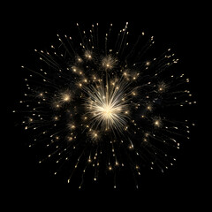 Fototapeta premium Fireworks on black background, Fireworks light up the sky, festive fireworks explode on black background, ai generated image
