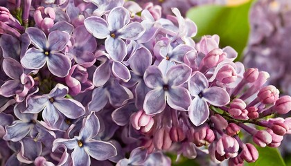 blooming purple lilac flowers background close up