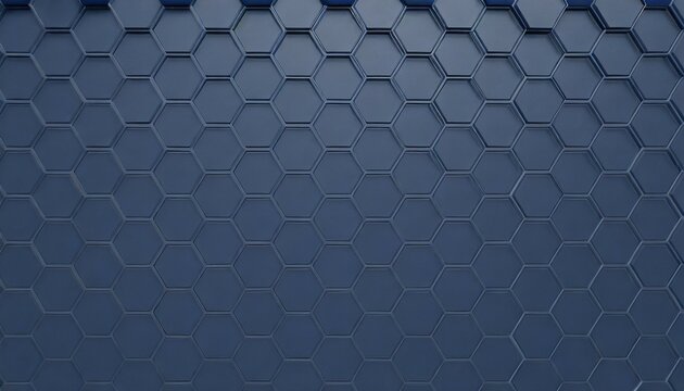 hexagonal dark blue navy background texture placeholder 3d illustration 3d rendering backdrop © Alicia