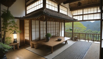lo fi traditional japan house generative ai