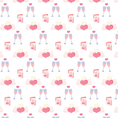 cute seamless pattern with hearts. for postcards and wallpaper. Love