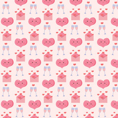 cute seamless pattern with hearts. for postcards and wallpaper. Love