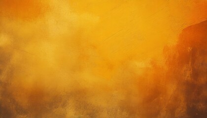 horizontal yellow and orange grunge texture cement or concrete wall banner blank background