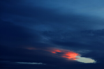 Lenticular clouds in sunset light